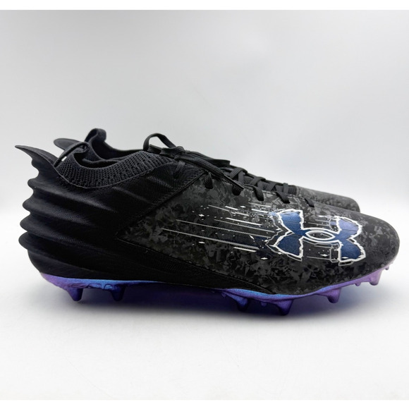 Under Armour Mens US 8 Blur Smoke Suede 2.0 MC Molded Football Cleats Black NWOB main image 12
